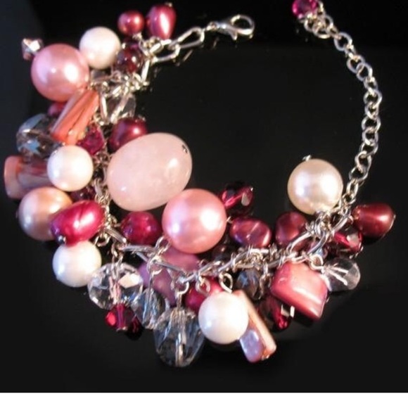 stunning mixed stone bubble bracelet© necklace 3 in 1 - Picture 1 of 6